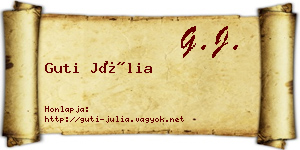 Guti Júlia névjegykártya